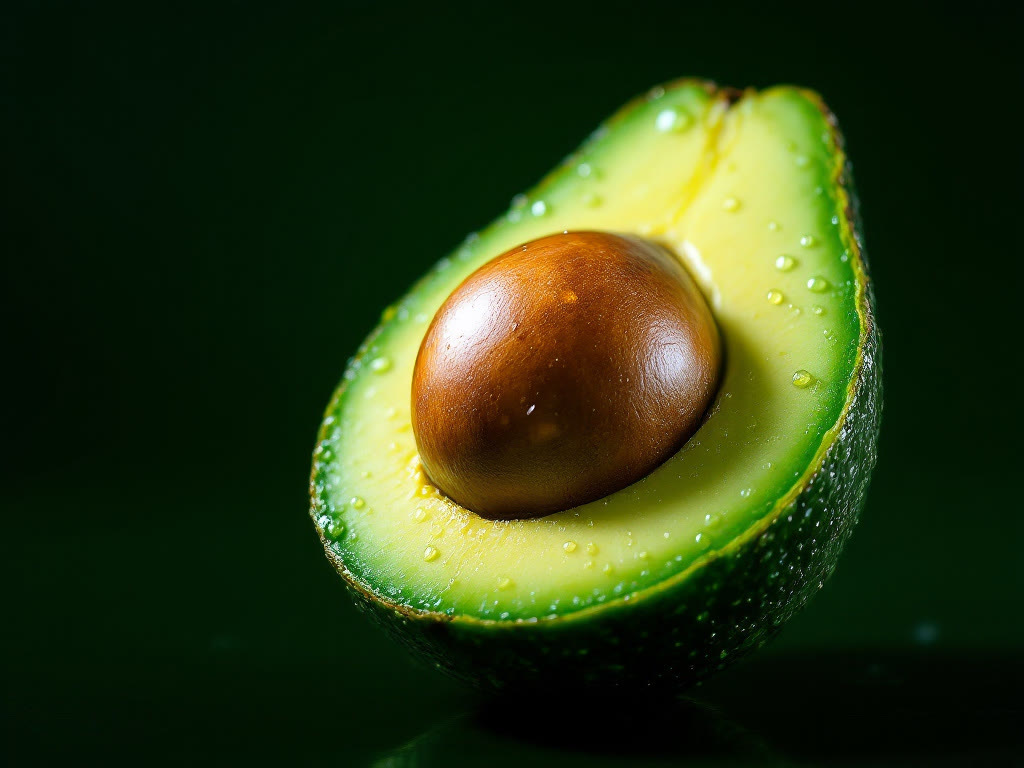 Halved avocado